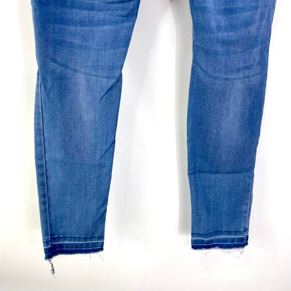 SIMPLY BE DENIM Blue Distressed Shape Sculpt Skinny Jeans - Picture 10 of 14